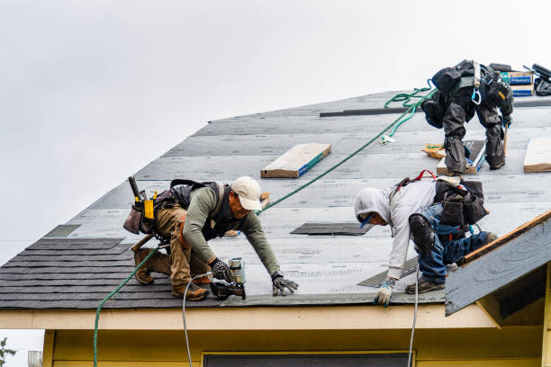Professional Roofing technician working in Log Lane Village, CO